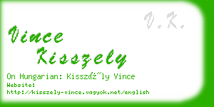 vince kisszely business card
